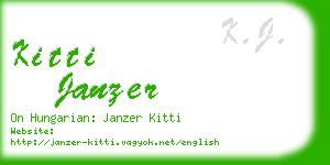 kitti janzer business card
